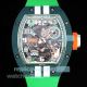 Swiss Clone Richard Mille RM029 Green Carbon Fiber Le Mans Rubber Strap Limited Watch (4)_th.jpg